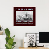 CSS Alabama -Kearsarge (B) ポスター (ホームオフィス)