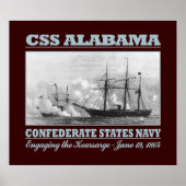 CSS Alabama -Kearsarge (B) ポスター (正面)