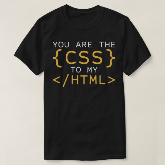 CSS To My HTMLくもの巣開発者コーディング Tシャツ (デザイン正面)