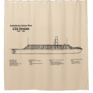 CSS Virginia – 船舶設計図プランSD シャワーカーテン