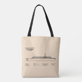 CSS Virginia – 船舶設計図プランSD トートバッグ (裏面)