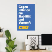 CSU Election Poster Against inflation for ポスター (ホームオフィス)