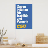 CSU Election Poster Against inflation for ポスター (キッチン)