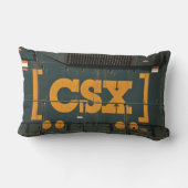 CSXの鉄道ロゴの枕 ランバークッション (裏面)