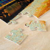 CSXイエローブルーディーゼル機関車鉄道 ジグソーパズル (側面)