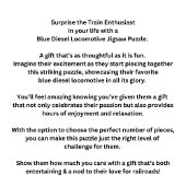 CSXブルーディーゼル機関車鉄道 ジグソーパズル