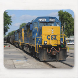 CSX 2696はWestbound CSX C729をリード マウスパッド