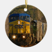 CSX 7868の列車の前部写真のオーナメント セラミックオーナメント (正面)