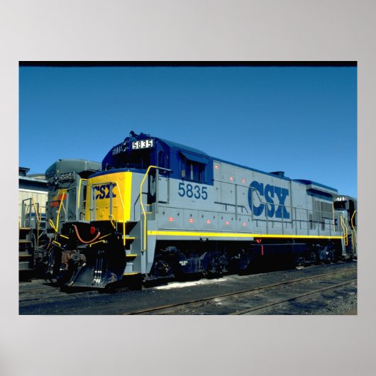 CSX GE B36-7 #5835, 1990_Trains ポスター (正面)
