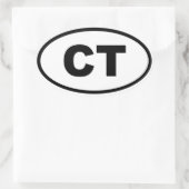 CTコネチカット 楕円形シール (バッグ)