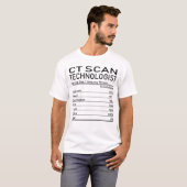 CTスキャン技術者驚異の人物栄養ファクト Tシャツ (正面フル)
