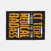 Ctテクおもしろいック放射線学Ctキャットスキャン – 医療不良 フリースブランケット (正面(横))