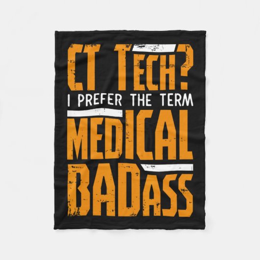 Ctテクおもしろいック放射線学Ctキャットスキャン – 医療不良 フリースブランケット (正面)
