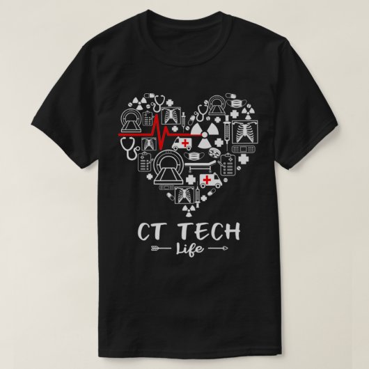 CTテクノロジー生命ハートおもしろい技術者プレミアム Tシャツ (デザイン正面)