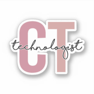 CT技術者、コンピュータ断層撮影技術者 シール