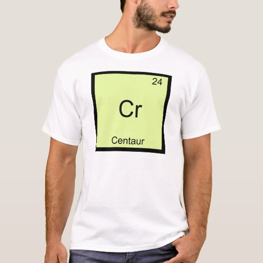 Ct - ケンタウロス おもしろ 化学 元素 記号 Tシャツ (正面)