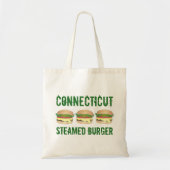 CT Connecticut Steamed Cheese Burger Cheeseburger トートバッグ (正面)