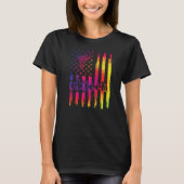 Ct Tech米国国旗Computed Tomography Tech Tシャツ (正面)