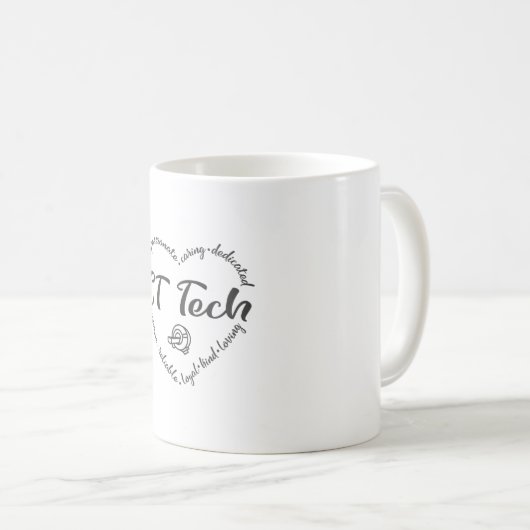 CT Tech、CT Technologist、Computed Tomo コーヒーマグカップ (正面右)