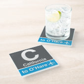 CTAのコースター- O'Hare (ブルーライン)へのカリフォルニア ガラスコースター (アングル)