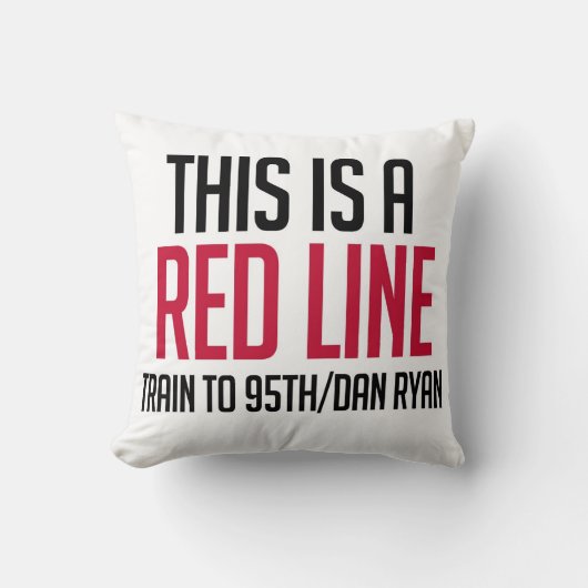 CTAの赤線枕 クッション (正面)