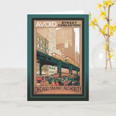 CTAループ100年シカゴ カード (黄色い花)