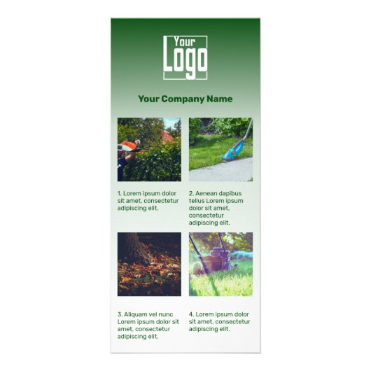 CTA Logo Lawn Care Services Information Green ラックカード (正面)