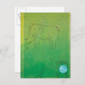 CTC 国際的 – 象 ポストカード (正面/裏面)