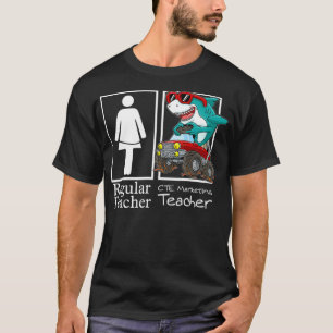 CTE マーケティング教師 モンスタートラック ゲーマー サメ Tシャツ