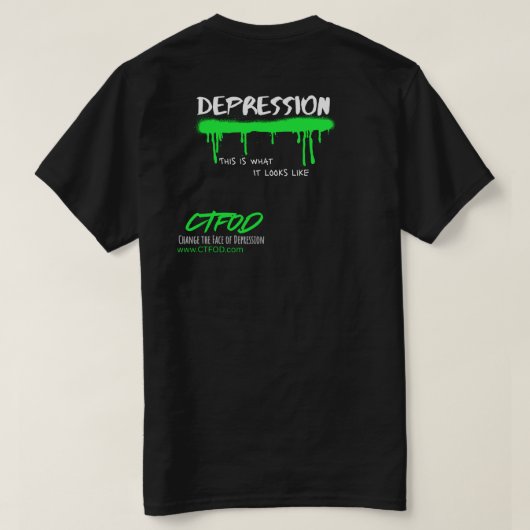 CTFODグラフィティスプラッシュティー – 黒ユニセックス色 Tシャツ (デザイン裏面)