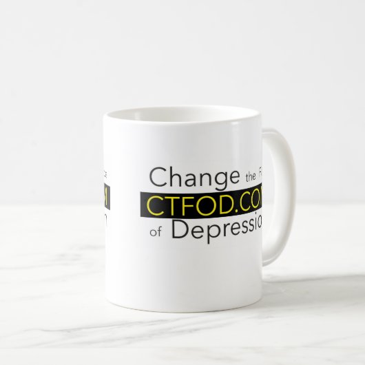 CTFOD不況バナーの顔を変更する2マグカップ コーヒーマグカップ (正面右)