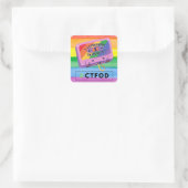 CTFOD- Rainbow in my veins- sticker スクエアシール (バッグ)