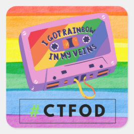 CTFOD- Rainbow in my veins- sticker スクエアシール