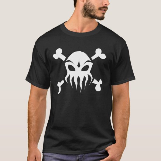 Cthulhuおよび骨 Tシャツ (正面)