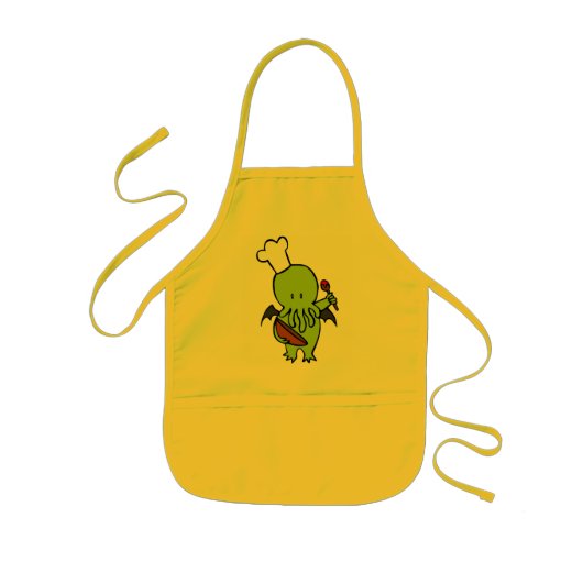 Cthulhuと共に調理師 子供用エプロン (正面)