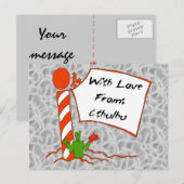 Cthulhuのクリスマス シーズンポストカード (正面/裏面)