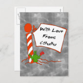 Cthulhuのクリスマス シーズンポストカード (正面/裏面)