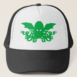 Cthulhuのトラック運転手の帽子-緑 キャップ