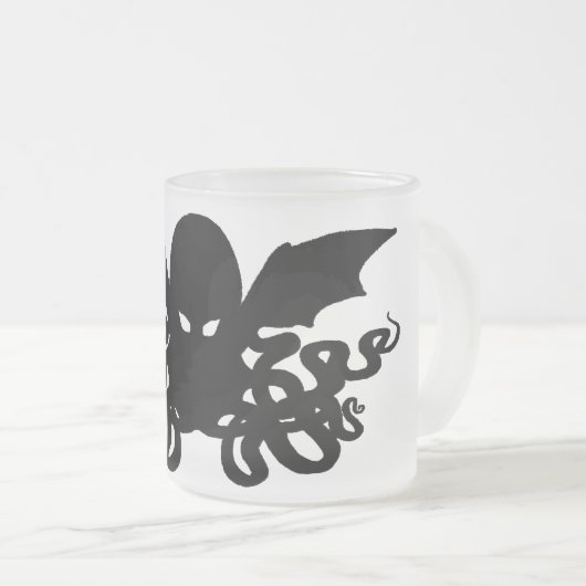 Cthulhuのニースの熱いコップ-曇らされたマグ フロストグラスマグカップ (正面右)