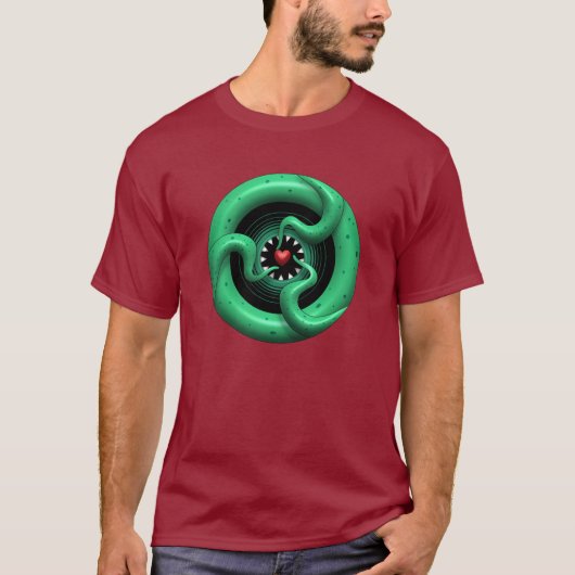Cthulhuのハートの基本的な暗闇 Tシャツ (正面)