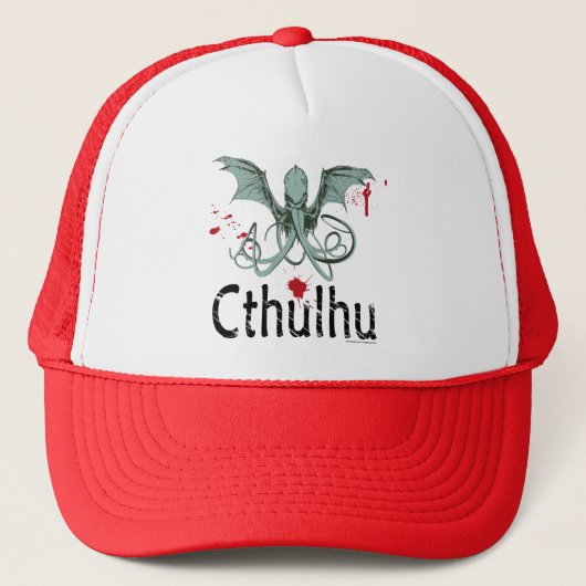 Cthulhuの恐怖ベクトル芸術 キャップ (正面)