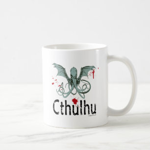 Cthulhuの恐怖ベクトル芸術 コーヒーマグカップ