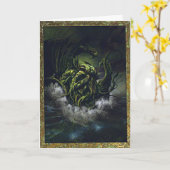 Cthulhuの誕生日 カード (黄色い花)