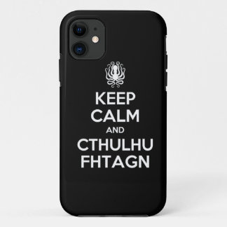 CthulhuのKeep Calm and Carry OnのiPhone 5の場合 iPhone 11 ケース