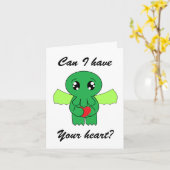 Cthulhuはあなたのハートがほしいと思います カード (黄色い花)