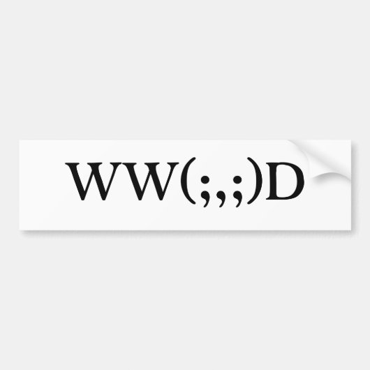 Cthulhuは何をしますか。 Wの文字のB バンパーステッカー (正面)