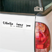 Cthulhuは愛します バンパーステッカー (トラック上)