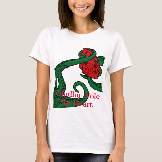 Cthulhuは私のハートを盗みました。 ワイシャツ tシャツ (正面)