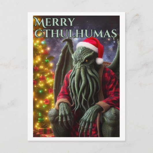 CthulhuクリスマスレプマスメリーCthulhumas シーズンポストカード (正面)