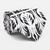 Cthulhuパターンタイ(黒で白い) ネクタイ (ロール)